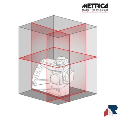 METRICA Livello Laser 3D Verde 61410M Plus