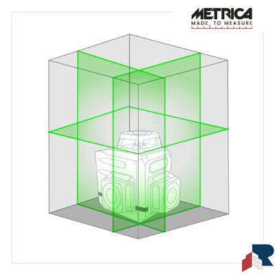 METRICA Livello Laser 3D Mini Size Verde 60845