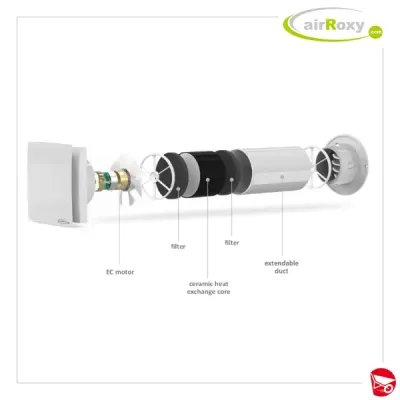 KIT ventilazione puntuale VMC con scambiatore di calore